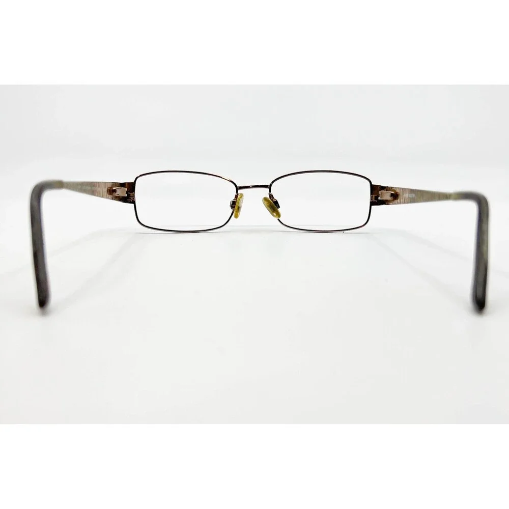 Anne Klein Eyeglass Frames Womens Mocha Brown Animal Print AK5046 50 17 130